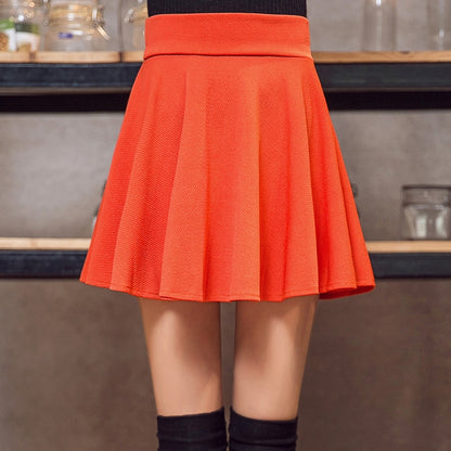 Mini Elastic Pleated Skirt