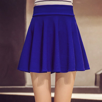 Mini Elastic Pleated Skirt