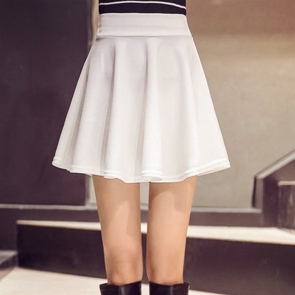 Mini Elastic Pleated Skirt