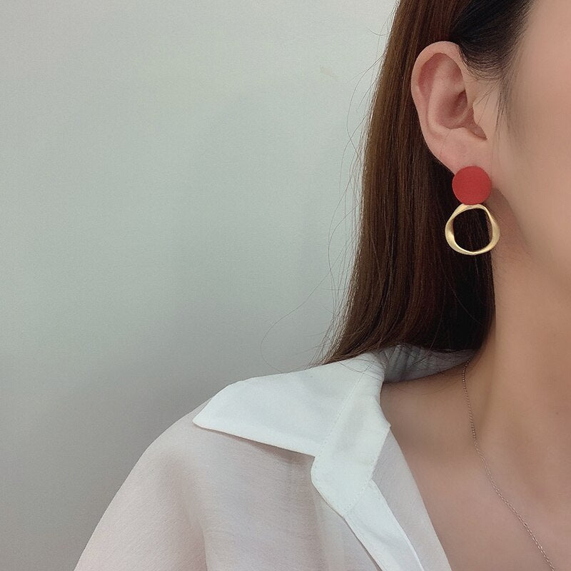 Women Vintage Matte Drop Earrings