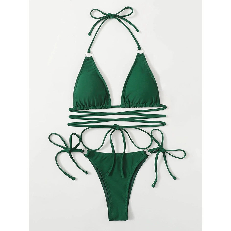 Women Criss Cross Two-Piece Swimsuit