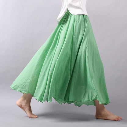 Casual Elastic Waist 2 Layers Skirts