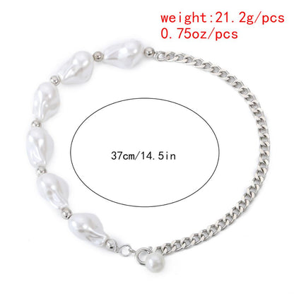 Pearl Pendant Choker Necklace