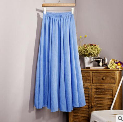 Cotton Linen Maxi Skirt