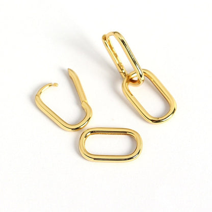 Foxanry Geometric U- Shape Earrings