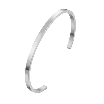 Unisex Simple Stainless Steel Opening Bracelet