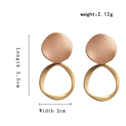 Women Vintage Matte Drop Earrings