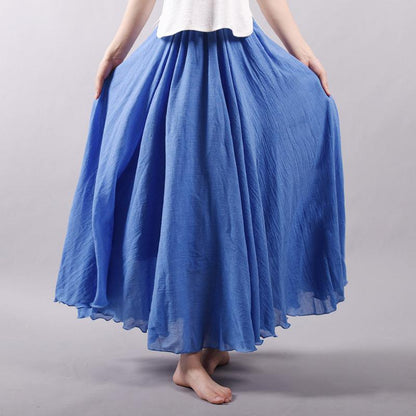 Casual Elastic Waist 2 Layers Skirts