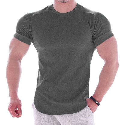 Solid Casual Cotton Gym Fitness T-shirt