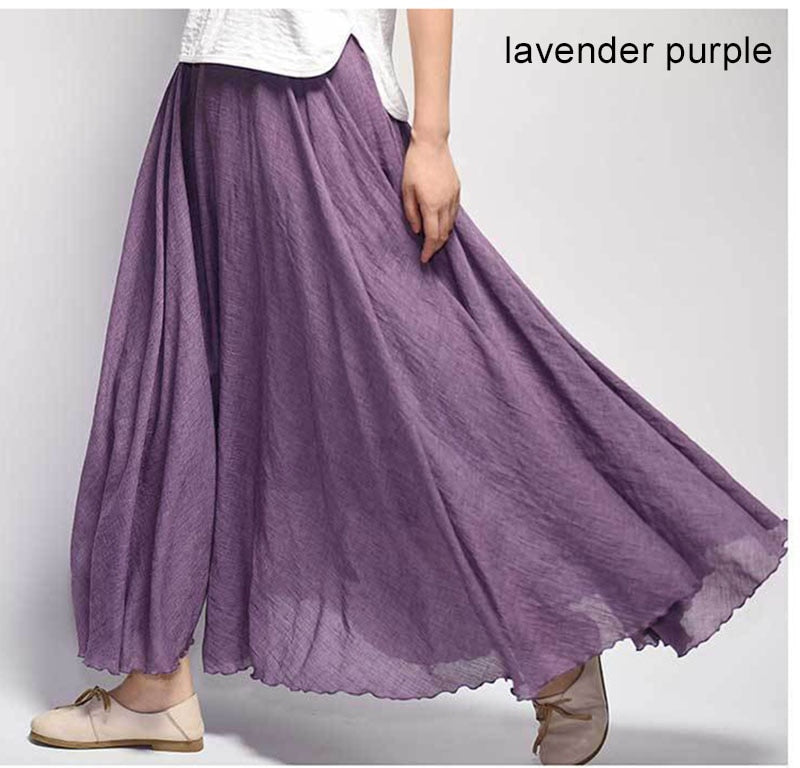 Casual Elastic Waist 2 Layers Skirts