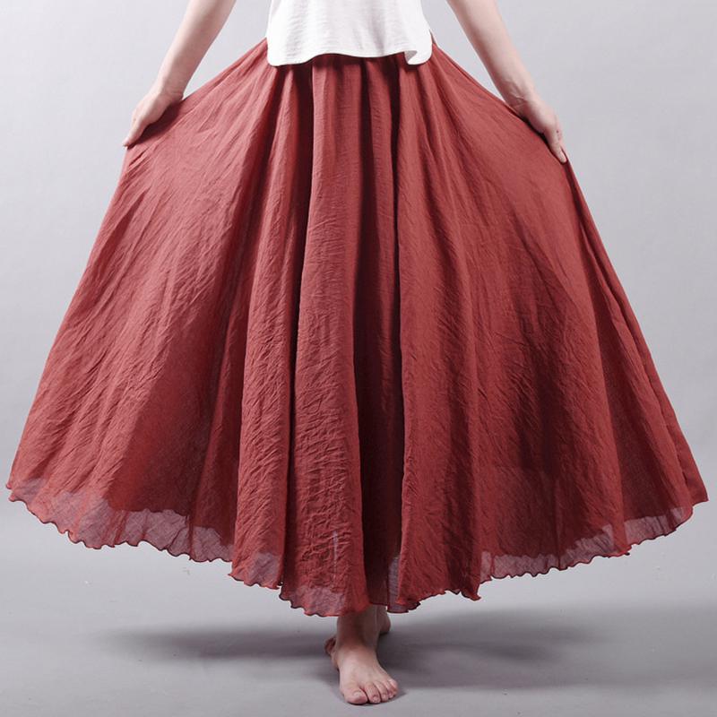 Casual Elastic Waist 2 Layers Skirts