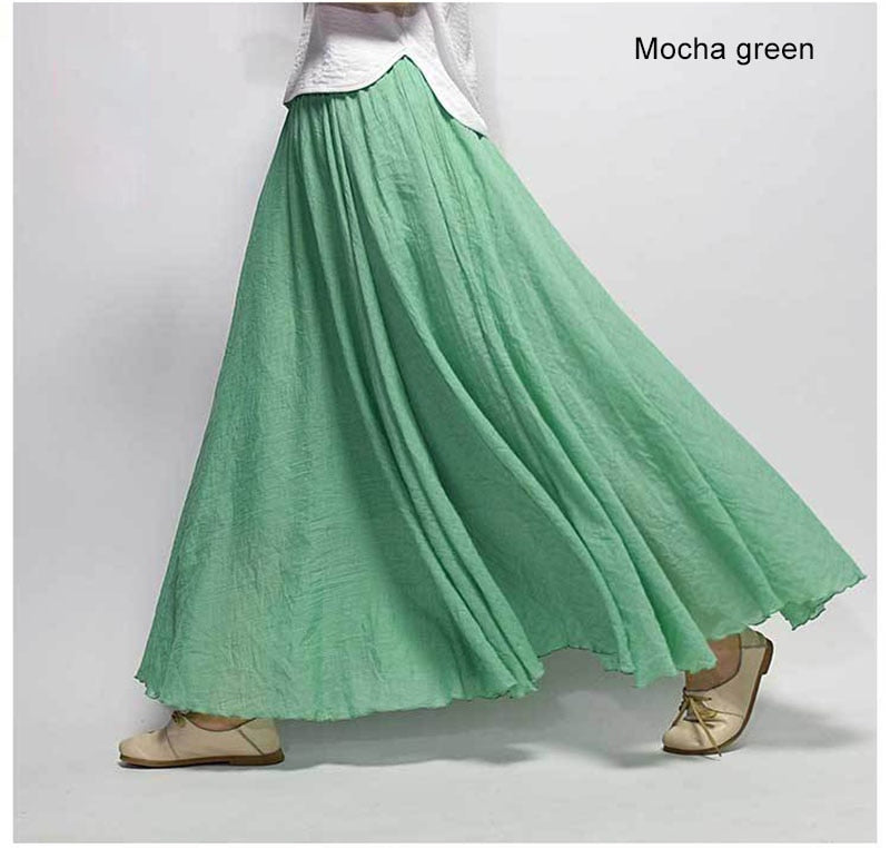 Casual Elastic Waist 2 Layers Skirts