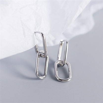 Square Hoop Dangle Earring