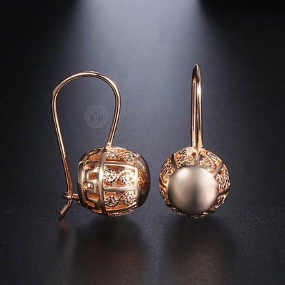 Women Cut Out Ball Earrings