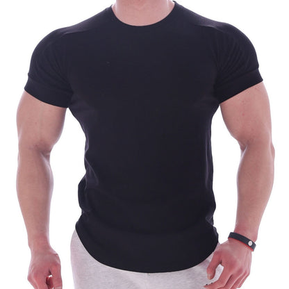 Solid Casual Cotton Gym Fitness T-shirt