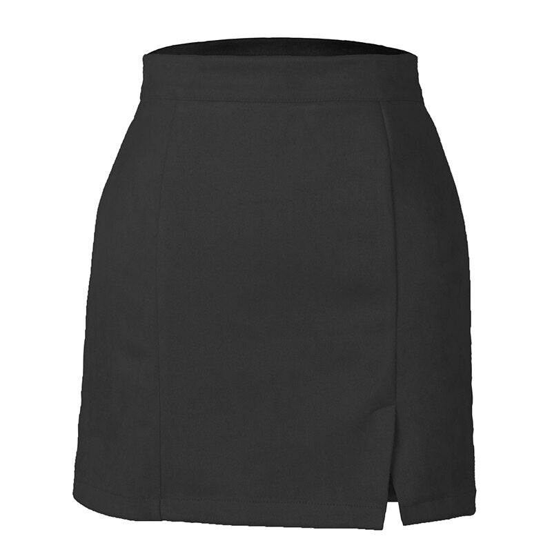 Slim Mini High Waist Casual Solid Bodycon Skirts