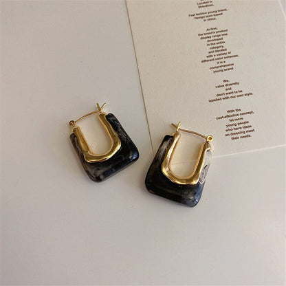 Square Hoop Dangle Earring