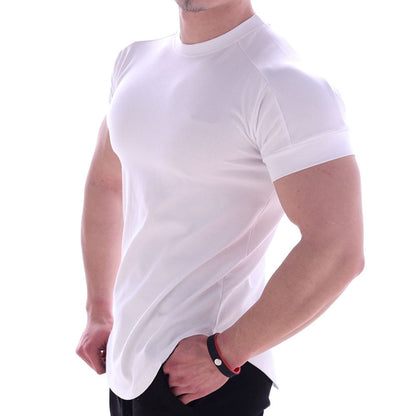 Solid Casual Cotton Gym Fitness T-shirt