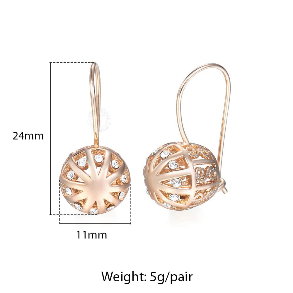 Women Cut Out Ball Earrings