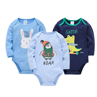 Baby 3-6PCS Cotton Long Sleeve Bodysuit