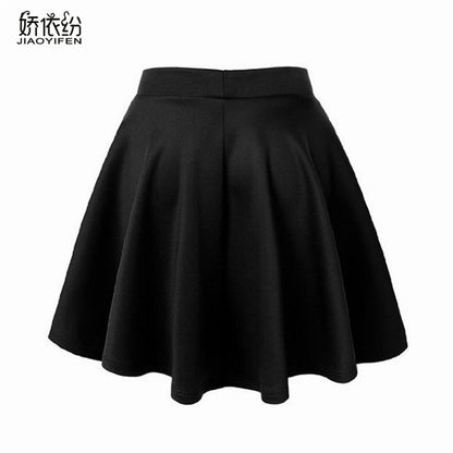 Mini Elastic Pleated Skirt