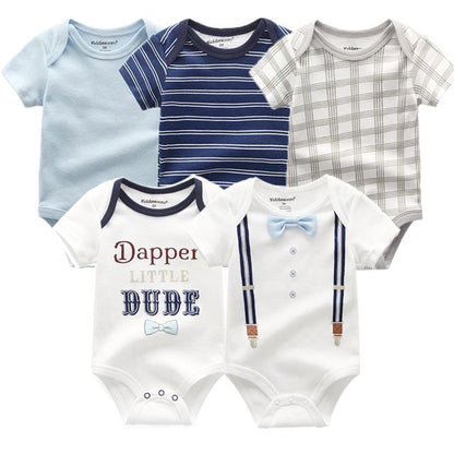 Baby Rompers Striped 5-pack Jumpsuit Boy