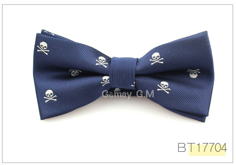 Men Casual Slim Skull Tie