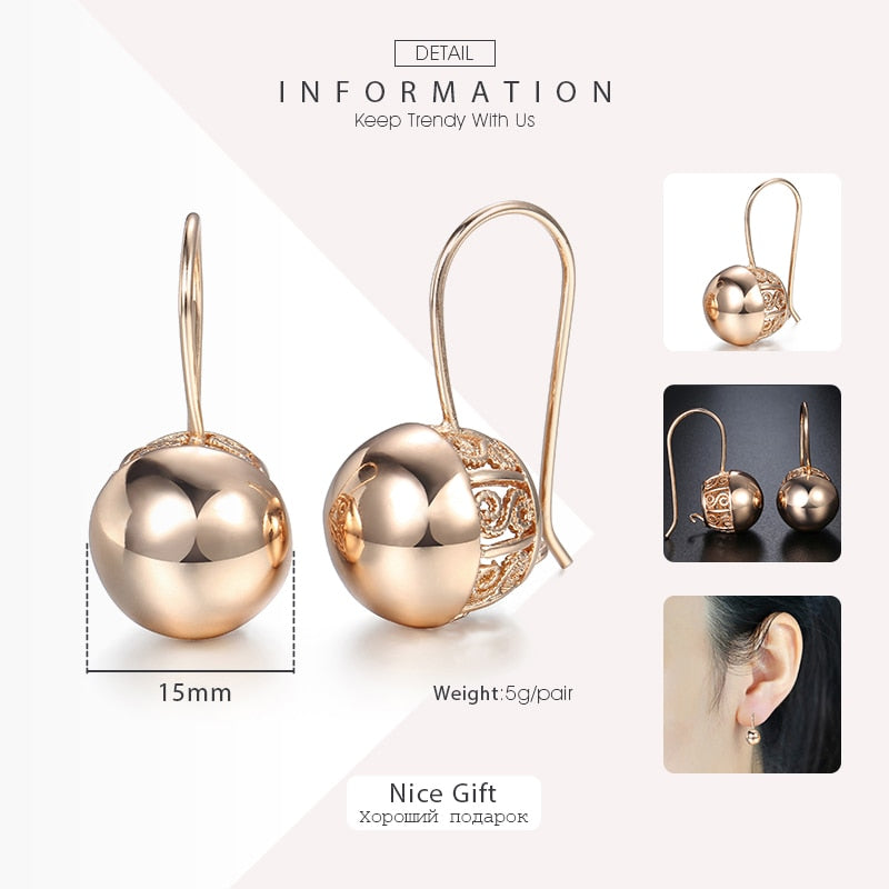 Women Cut Out Ball Earrings