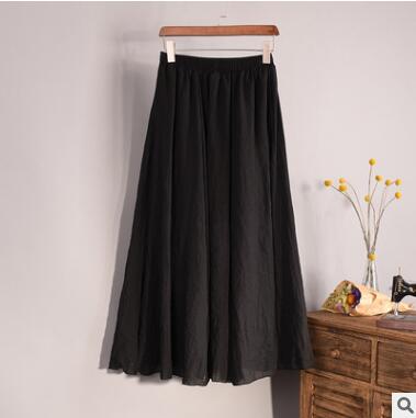 Cotton Linen Maxi Skirt