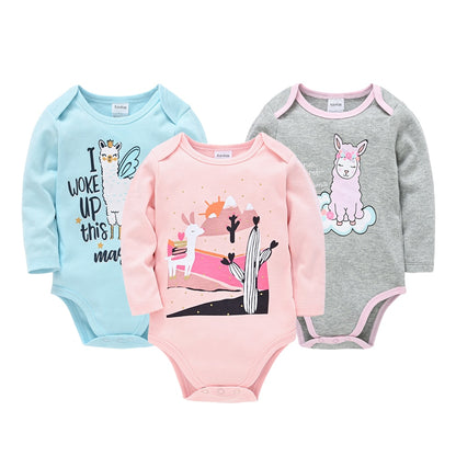 Baby 3-6PCS Cotton Long Sleeve Bodysuit