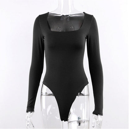 Long Sleeve Square Neck Bodysuit