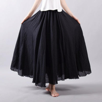 Casual Elastic Waist 2 Layers Skirts