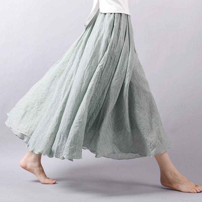 Casual Elastic Waist 2 Layers Skirts