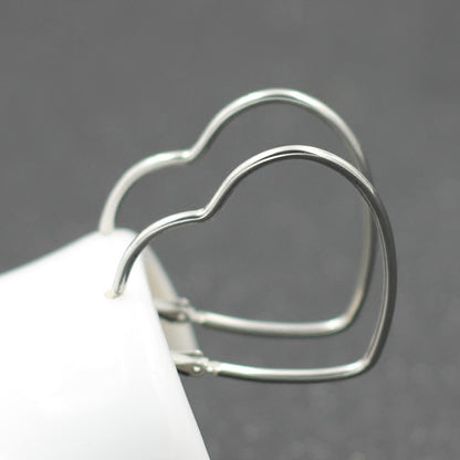 Hollow Big Heart Hoop Earrings