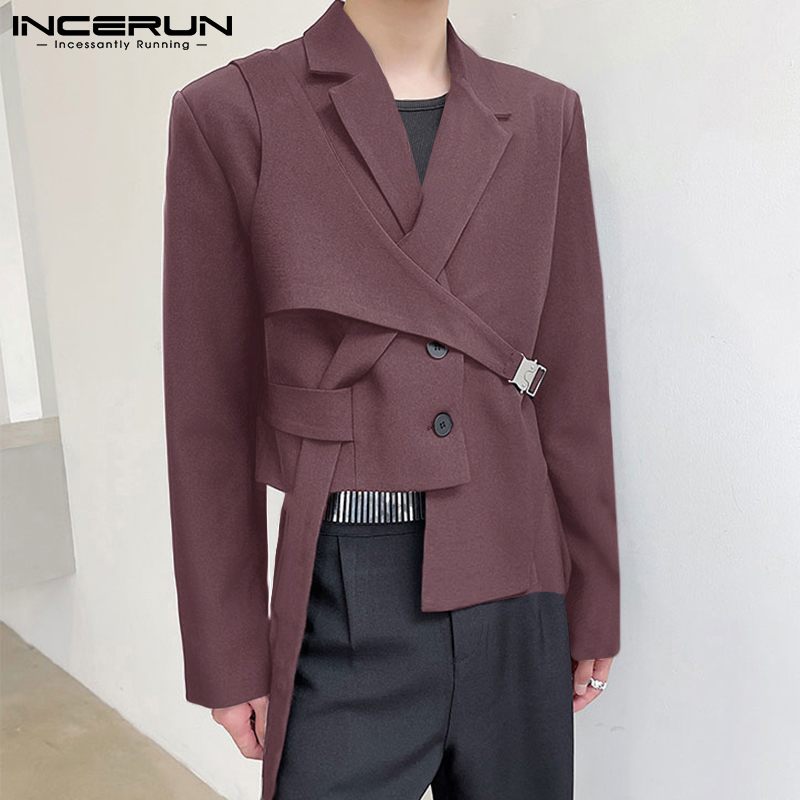 Lapel Long Sleeve Casual Irregular Blazer