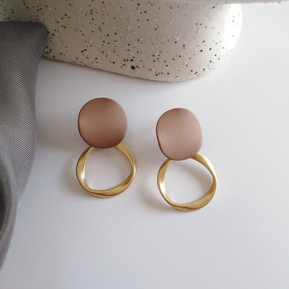 Women Vintage Matte Drop Earrings