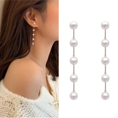 Pearl Long Earrings