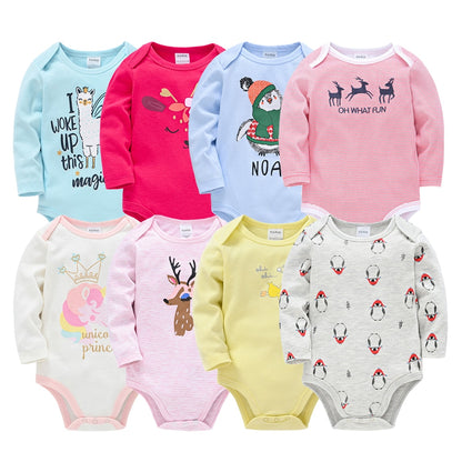 Baby 3-6PCS Cotton Long Sleeve Bodysuit