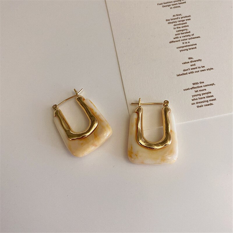 Square Hoop Dangle Earring