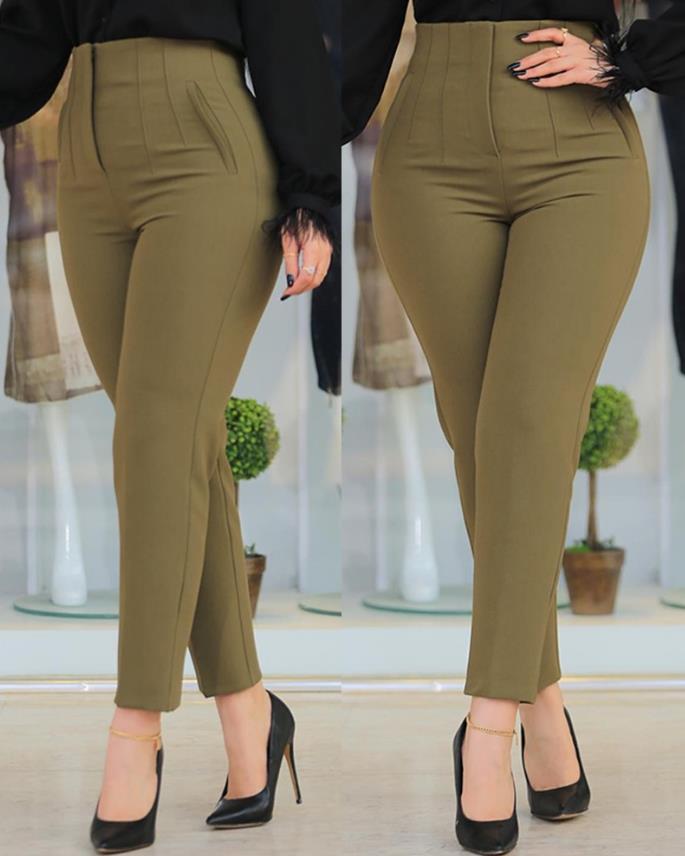 High Waist Cropped Pants