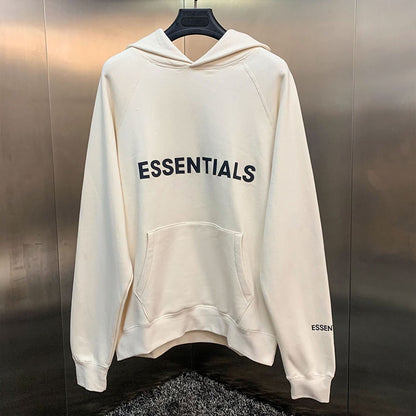 Reflective Letter Printing Fleece Oversized Hoodie