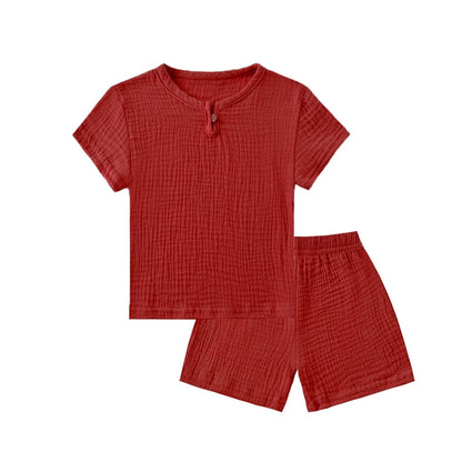 Kids Linen Sports Clothing Sets