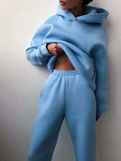 Winter Two Piece Sets Oversized Tracksuit