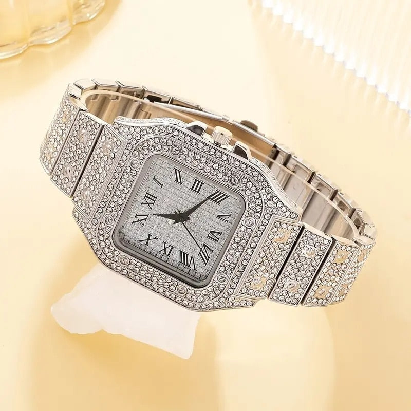 Diamond Watch & Bracelet Set