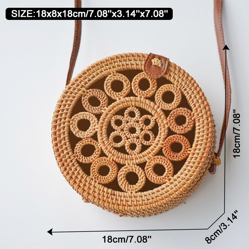 Square Round Mulit Style Straw Bag