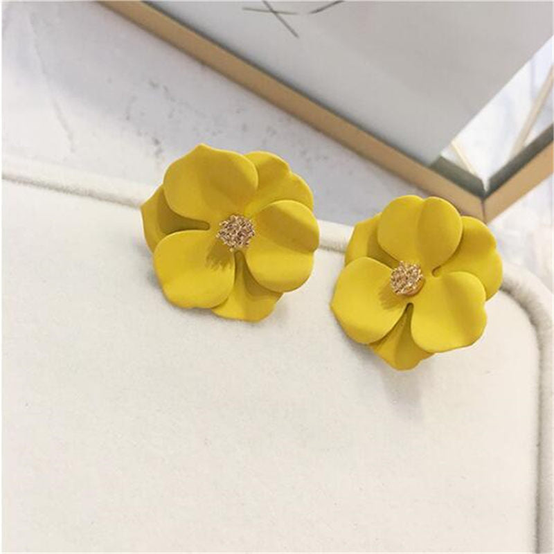 Double-layers Flower Drop Earrings