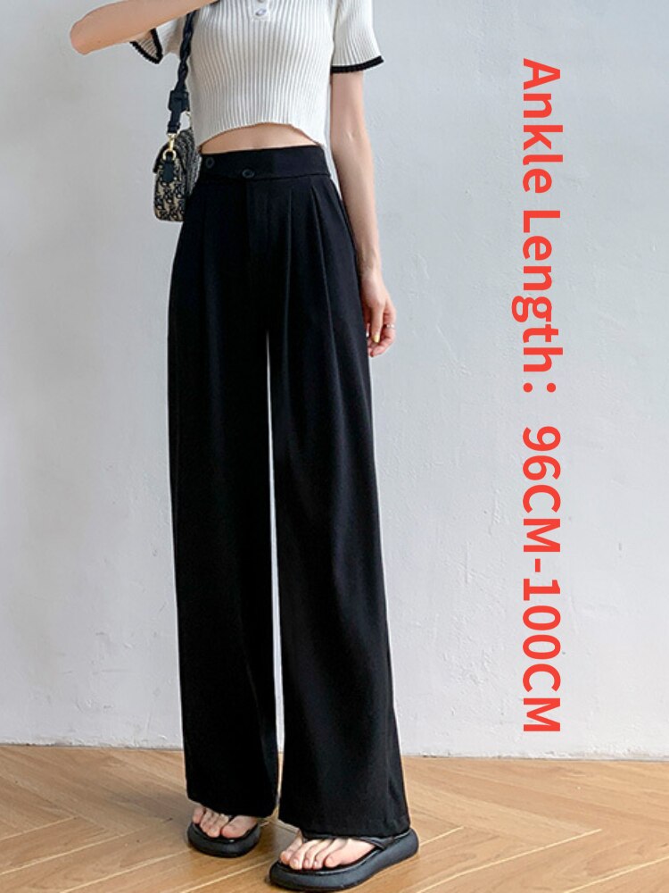 Casual High Waist Wide Leg Pants