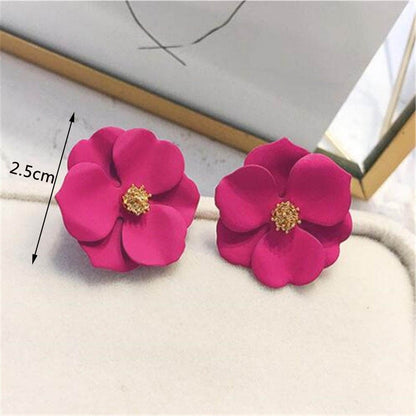 Double-layers Flower Drop Earrings