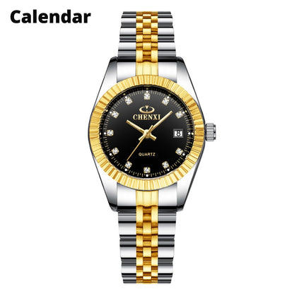 Rhinestone Quartz Waterproof Wristwatches