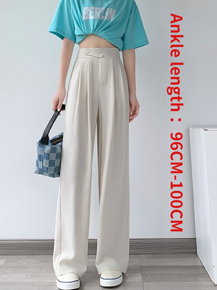 Casual High Waist Wide Leg Pants